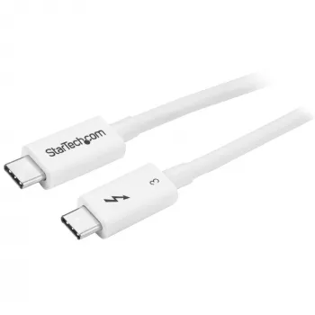 StarTech.com Thunderbolt 3 Kabel – 40 Gbit/s – 0,5 m – Weiß – Thunderbolt, USB und DisplayPort kompatibel