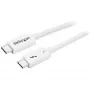StarTech.com Thunderbolt 3 Kabel – 40 Gbit/s – 0,5 m – Weiß – Thunderbolt, USB und DisplayPort kompatibel