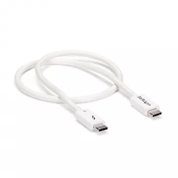 StarTech.com Thunderbolt 3 Kabel – 40 Gbit/s – 0,5 m – Weiß – Thunderbolt, USB und DisplayPort kompatibel