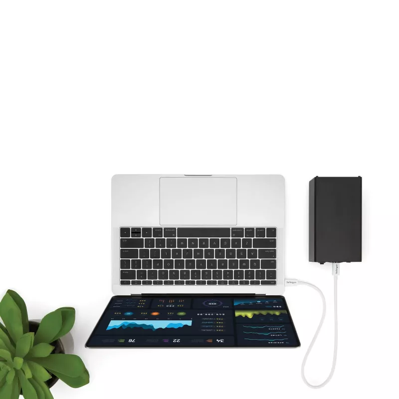 StarTech.com Thunderbolt 3 Kabel – 40 Gbit/s – 0,5 m – Weiß – Thunderbolt, USB und DisplayPort kompatibel