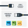 StarTech.com USB-C-auf-Mini-USB-Kabel – M/M – 2 m – USB 2.0