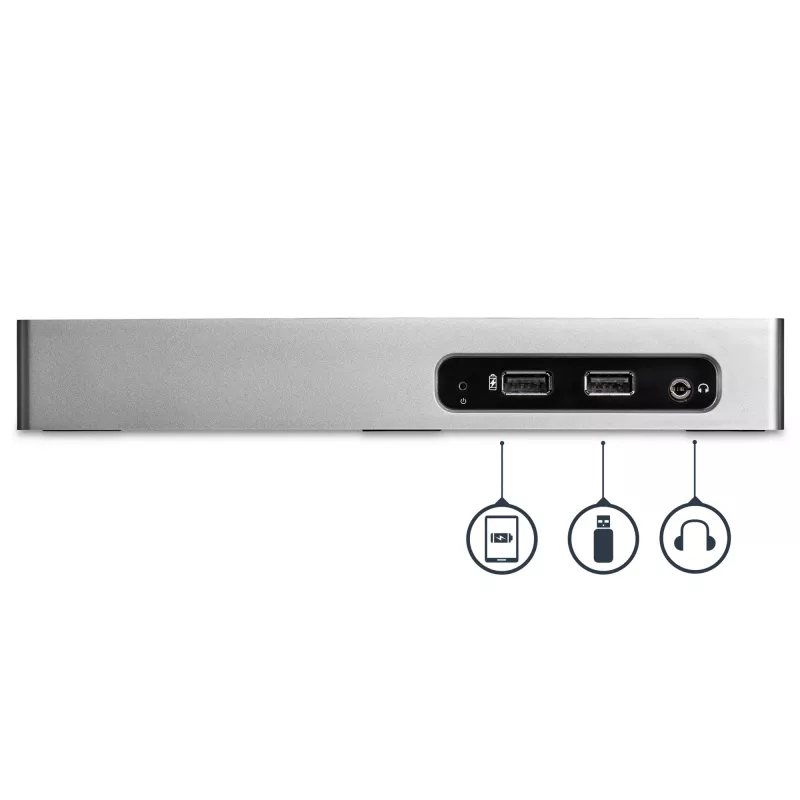 StarTech.com USB 3.0 Dockingstation - Dual-Monitor Laptop-Dockingstation mit HDMI & DVI/VGA-Video - 6-Port USB 3.1 Gen 1 5Gbps Hub, GbE, Audio - Universal Type-A Dock - Windows & Mac