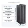 StarTech.com 4-Post 42U Serverschrank, 19 Zoll Datenschrank für Computer / AV / IT-Geräte Montage, Serverschrank-Gehäuse mit Rollen, vollwertiger industrieller Netzwerkspeicher