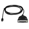 StarTech.com USB-C auf Parallel Druckerkabel, Schwarz, USB C, DB25, 1,83 m, Stecker/Buchse, CE, RoHS