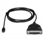 StarTech.com USB-C auf Parallel Druckerkabel, Schwarz, USB C, DB25, 1,83 m, Stecker/Buchse, CE, RoHS