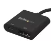 StarTech.com USB-C auf DisplayPort-Adapter mit Power Delivery – 4K 60Hz HBR2 – USB Type-C zu DP 1.2 Monitor-Video-Konverter mit Aufladung – 60W PD Passthrough – Thunderbolt 3 kompatibel