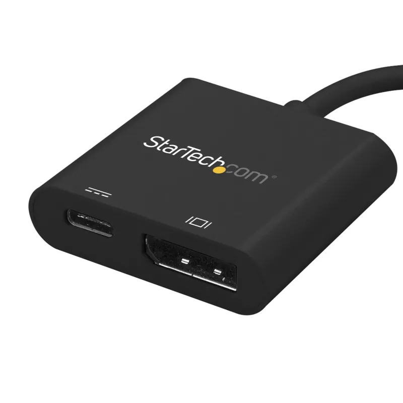 StarTech.com USB-C auf DisplayPort-Adapter mit Power Delivery – 4K 60Hz HBR2 – USB Type-C zu DP 1.2 Monitor-Video-Konverter mit Aufladung – 60W PD Passthrough – Thunderbolt 3 kompatibel