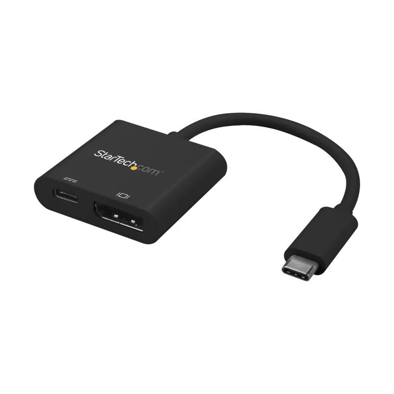 StarTech.com USB-C auf DisplayPort-Adapter mit Power Delivery – 4K 60Hz HBR2 – USB Type-C zu DP 1.2 Monitor-Video-Konverter mit Aufladung – 60W PD Passthrough – Thunderbolt 3 kompatibel