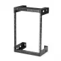 StarTech.com 15U 19 Zoll Wandmontage Netzwerk-Rack – 12 Zoll tief, 2-Pfosten Open-Frame Serverraum-Rack für Daten/AV/IT/Computergeräte/Patchpanel mit Käfigmuttern & Schrauben, 90 kg Tragfähigkeit, Schwarz