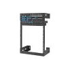 StarTech.com 15U 19 Zoll Wandmontage Netzwerk-Rack – 12 Zoll tief, 2-Pfosten Open-Frame Serverraum-Rack für Daten/AV/IT/Computergeräte/Patchpanel mit Käfigmuttern & Schrauben, 90 kg Tragfähigkeit, Schwarz