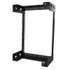 StarTech.com 15U 19 Zoll Wandmontage Netzwerk-Rack – 12 Zoll tief, 2-Pfosten Open-Frame Serverraum-Rack für Daten/AV/IT/Computergeräte/Patchpanel mit Käfigmuttern & Schrauben, 90 kg Tragfähigkeit, Schwarz