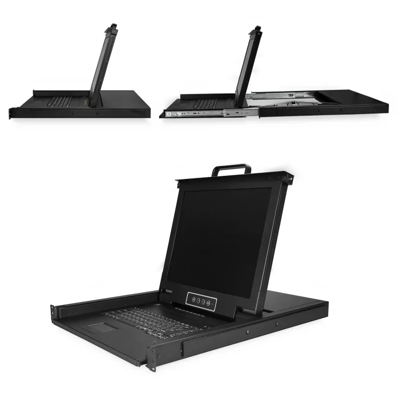 StarTech.com 8-Port-Rackmount-KVM-Konsole mit 1,8-m-Kabeln - Integrierter KVM-Switch mit 17-Zoll-LCD-Monitor - Voll ausgestattete 1HE-LCD-KVM-Schublade - OSD-KVM - Langlebig mit 50.000 Stunden MTBF - USB + VGA Unterstützung