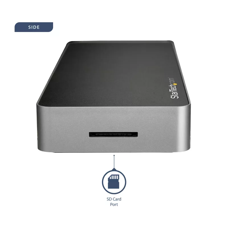 StarTech.com USB-C-Dock – Dual-Monitor HDMI & DisplayPort 4K 30 Hz – USB-Typ-C-Laptop-Dockingstation 60 W Power Delivery, SD, 4-Port-USB-A-3.0-Hub, GbE, Audio – Thunderbolt 3 kompatibel