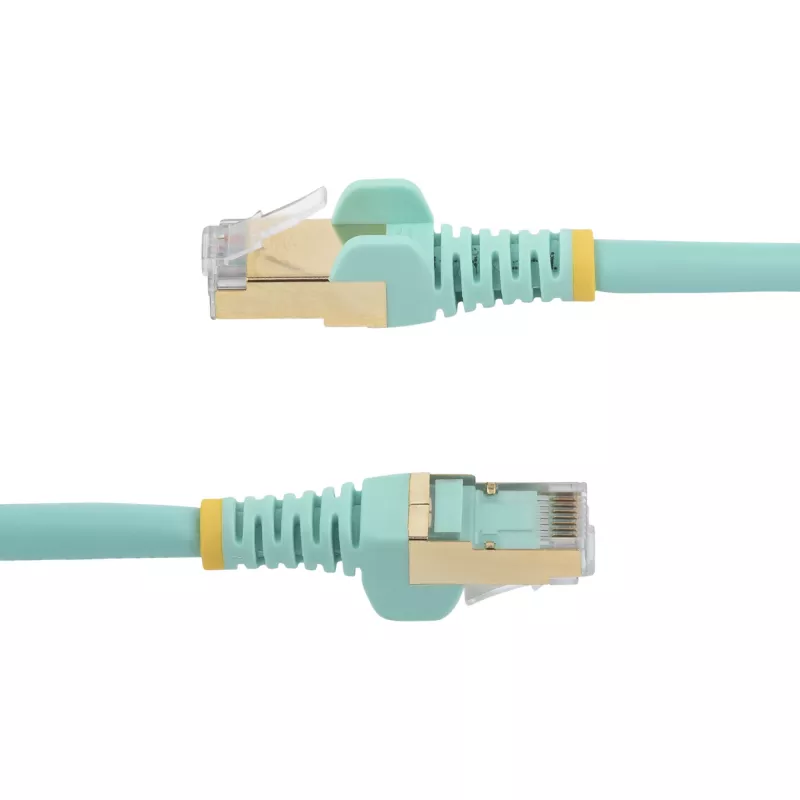 StarTech.com 3m CAT6a Ethernet-Kabel – 10 Gigabit geschirmtes, snagless RJ45 100W PoE Patchkabel – 10GbE STP Netzwerkkabel mit Zugentlastung – Aqua einzeln getestet/Verdrahtung UL-zertifiziert/TIA