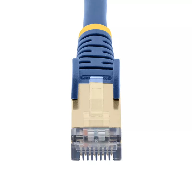 StarTech.com 1m CAT6a Ethernet-Kabel – 10 Gigabit geschirmt rastnasenfreier RJ45 100W PoE-Patchkabel – 10GbE STP-Netzwerkkabel mit Zugentlastung – Blau einzeln getestet/Verkabelung UL-zertifiziert/TIA