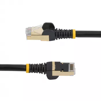 StarTech.com 0,50 m CAT6a Ethernet-Kabel – 10 Gigabit geschirmtes, snagless RJ45 100W PoE Patchkabel – 10GbE STP Netzwerkkabel mit Zugentlastung – Schwarz individuell getestet/Verkabelung UL-zertifiziert/TIA