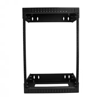 StarTech.com 15U 19 Zoll Wandmontage-Netzwerkschrank – Einstellbare Tiefe 12–20 Zoll 2-Pfosten-Open-Frame-Serverraumschrank für AV/Daten/IT-Kommunikation/Computergeräte/Switch mit Käfigmuttern und Schrauben