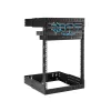 StarTech.com 15U 19 Zoll Wandmontage-Netzwerkschrank – Einstellbare Tiefe 12–20 Zoll 2-Pfosten-Open-Frame-Serverraumschrank für AV/Daten/IT-Kommunikation/Computergeräte/Switch mit Käfigmuttern und Schrauben