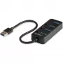 StarTech.com 4 Port USB 3.0 Hub – USB-A auf 4x USB 3.0 Typ-A mit einzelnen Ein-/Ausschaltern für die Anschlüsse – SuperSpeed 5 Gbit/s USB 3.1/3.2 Gen 1 – USB-Bus-Stromversorgung – Tragbar – 25 cm fest verbautes Kabel~4 Port USB 3.0 Hub – USB-A auf 4x USB 3.0 Typ-A mit einzelnen Ein-/Ausschaltern für die Anschlüsse – SuperSpeed USB 3.2 Gen 1 (5 Gbit/s) – USB-Bus-Stromversorgung – Tragbar – 9,8″…