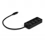 StarTech.com 4-Port USB-C-Hub – USB-C auf 4x USB 3.0 Typ-A Anschlüsse mit einzelnen Ein-/Ausschaltern – SuperSpeed 5 Gbit/s USB 3.1/3.2 Gen 1 – USB-Busbetrieben – Tragbar – 25 cm festes Kabel