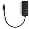 StarTech.com 4-Port USB-C-Hub – USB-C auf 4x USB 3.0 Typ-A Anschlüsse mit einzelnen Ein-/Ausschaltern – SuperSpeed 5 Gbit/s USB 3.1/3.2 Gen 1 – USB-Busbetrieben – Tragbar – 25 cm festes Kabel