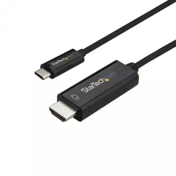 StarTech.com 1,8 m (6 ft.) USB-C-auf-HDMI-Kabel – 4K 60 Hz USB Typ C auf HDMI 2.0 Videoadapterkabel – Thunderbolt 3 kompatibel – Laptop an HDMI-Monitor/Display – DP 1.2 Alt Mode HBR2 – Schwarz