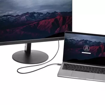 StarTech.com 1,8 m (6 ft.) USB-C-auf-HDMI-Kabel – 4K 60 Hz USB Typ C auf HDMI 2.0 Videoadapterkabel – Thunderbolt 3 kompatibel – Laptop an HDMI-Monitor/Display – DP 1.2 Alt Mode HBR2 – Schwarz