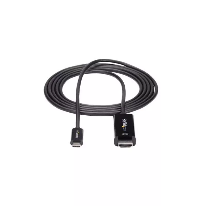 StarTech.com 1,8 m (6 ft.) USB-C-auf-HDMI-Kabel – 4K 60 Hz USB Typ C auf HDMI 2.0 Videoadapterkabel – Thunderbolt 3 kompatibel – Laptop an HDMI-Monitor/Display – DP 1.2 Alt Mode HBR2 – Schwarz