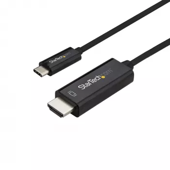 StarTech.com 0,91m USB-C-auf-HDMI-Kabel – 4K 60Hz USB-Typ-C-auf-HDMI-2.0-Videoadapterkabel – Thunderbolt 3 kompatibel – Laptop zu HDMI-Monitor/Display – DP 1.2 Alt Mode HBR2 – Schwarz