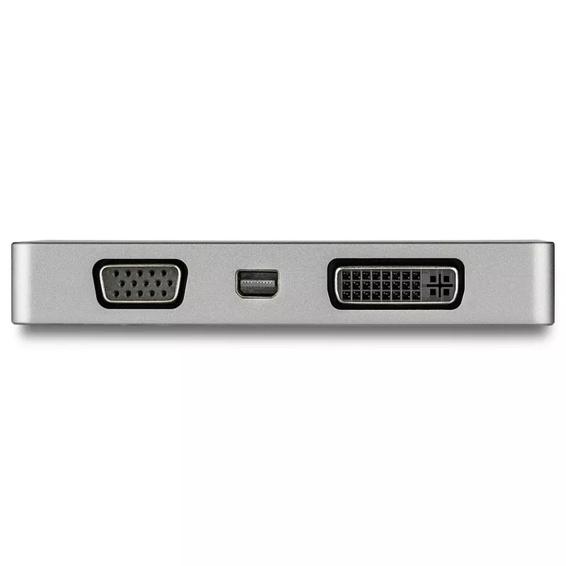 StarTech.com USB-C-Multiport-Videoadapter mit HDMI, VGA, Mini DisplayPort oder DVI – USB-Typ-C-Monitoradapter auf HDMI 2.0 oder mDP 1.2 (4K 60 Hz) – VGA oder DVI (1080p) – Space Gray Aluminium