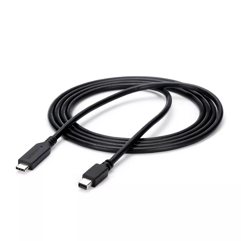 StarTech.com 6 ft. (1,8 m) USB-C auf Mini DisplayPort Kabel - 4K 60Hz - Schwarz