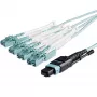 StarTech.com 10m (30ft) MTP(F)/PC auf 4x LC/PC Duplex Breakout OM3 Multimode Glasfaserkabel, OFNP Plenum, 40G Netzwerke, geringe Einfügedämpfung - Glasfaser-Jumperkabel