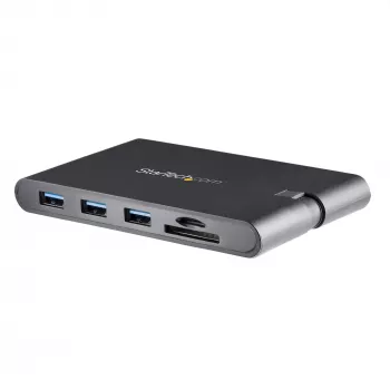 StarTech.com USB-C-Multiport-Adapter - USB Type-C Mini-Dock mit HDMI 4K oder VGA 1080p Video - 100W Power Delivery Passthrough, 3-Port USB 3.0 Hub, GbE, SD & MicroSD - Laptop-Reise-Dock