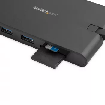 StarTech.com USB-C-Multiport-Adapter - USB Type-C Mini-Dock mit HDMI 4K oder VGA 1080p Video - 100W Power Delivery Passthrough, 3-Port USB 3.0 Hub, GbE, SD & MicroSD - Laptop-Reise-Dock
