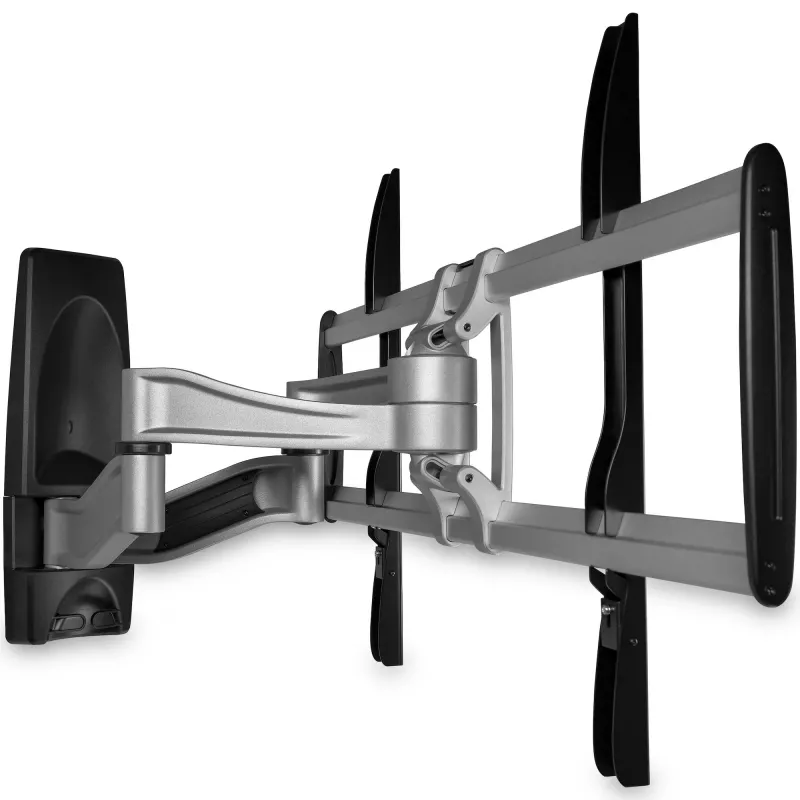 StarTech.com Vollbewegliche TV-Wandhalterung – Hochbelastbare, schwenkbare TV-Wandhalterung für 32 Zoll bis 75 Zoll (165 lb/75 kg) VESA-Displays – Universell verstellbarer Neige-/Schwenkarm für Flachbildschirme – Silber