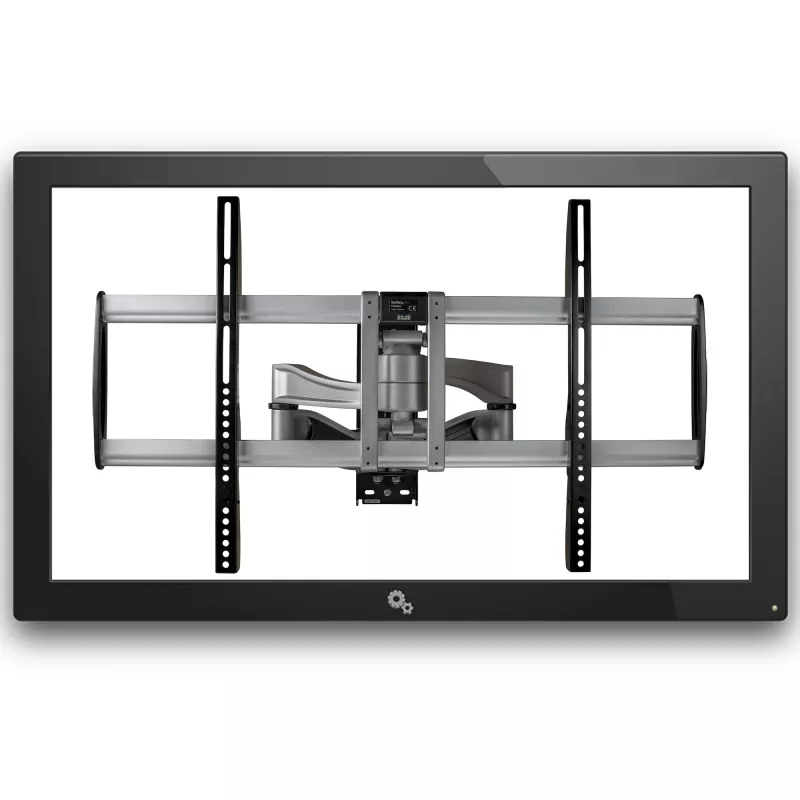 StarTech.com Vollbewegliche TV-Wandhalterung – Hochbelastbare, schwenkbare TV-Wandhalterung für 32 Zoll bis 75 Zoll (165 lb/75 kg) VESA-Displays – Universell verstellbarer Neige-/Schwenkarm für Flachbildschirme – Silber