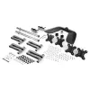 StarTech.com Desktop Quad Monitor Stand - Ergonomischer VESA 4 Monitor Arm (2x2) bis zu 32 Zoll - Freistehend verstellbare universelle Mastmontagehalterung - Höhenverstellbar/Neigbar/Schwenkbar/Drehbar - Silber