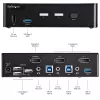 StarTech.com 2-Port DisplayPort KVM-Switch - 4K 60Hz - Einzelbildschirm - Dual-Port UHD DP 1.2 USB KVM-Switch mit integriertem USB 3.0 Hub & Audio - Dell HP Apple Lenovo - TAA-konform