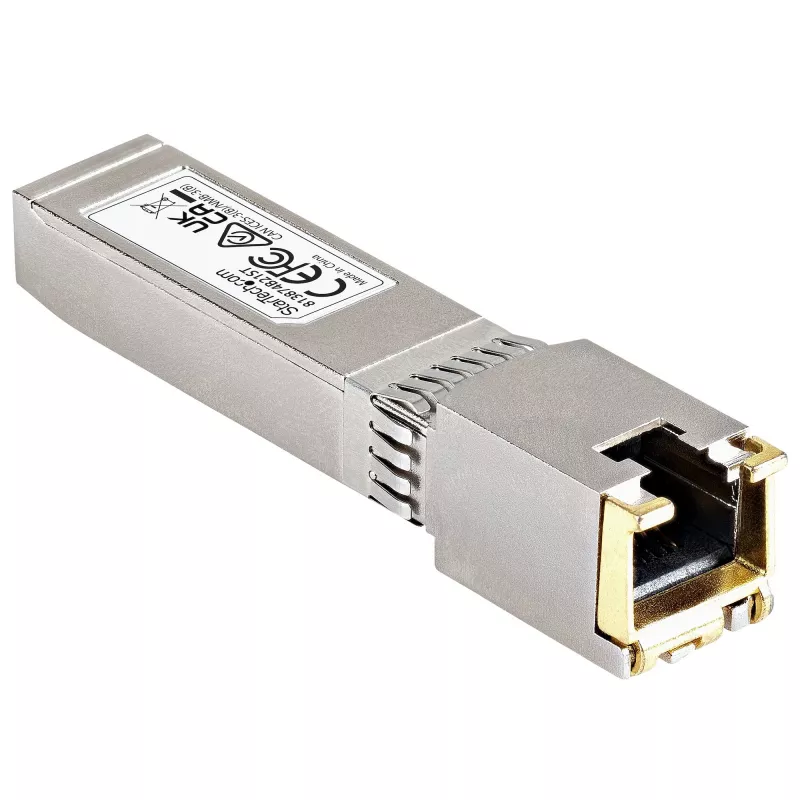 StarTech.com HPE 813874-B21 kompatibles SFP+ Modul - 10GBASE-T - SFP auf RJ45 Cat6/Cat5e - 10GE Gigabit Ethernet SFP+ - RJ-45 30m - HPE BladeSystem, c-Class