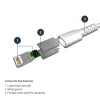 StarTech.com 6 Fuß (2m) Robustes weißes USB-A-auf-Lightning-Kabel – Schwerlast-Robustes Aramidfaser-USB-Typ-A-auf-Lightning-Lade-/Sync-Kabel – Apple MFi-zertifiziert iPad/iPhone 12