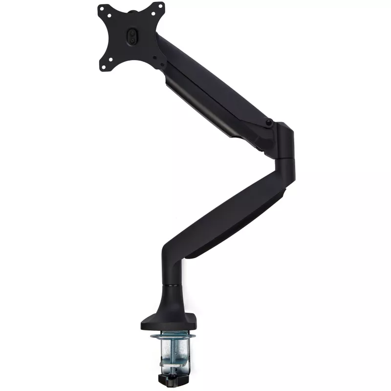 StarTech.com Tischmonitorarm – Robuster ergonomischer VESA-Monitorarm – Einzelner 9-kg-Bildschirm – Vollbeweglich, höhenverstellbar, gelenkig – Aluminium – C-Klemme/Durchführung – Schwarz