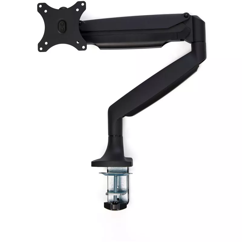 StarTech.com Tischmonitorarm – Robuster ergonomischer VESA-Monitorarm – Einzelner 9-kg-Bildschirm – Vollbeweglich, höhenverstellbar, gelenkig – Aluminium – C-Klemme/Durchführung – Schwarz