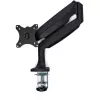 StarTech.com Tischmonitorarm – Robuster ergonomischer VESA-Monitorarm – Einzelner 9-kg-Bildschirm – Vollbeweglich, höhenverstellbar, gelenkig – Aluminium – C-Klemme/Durchführung – Schwarz