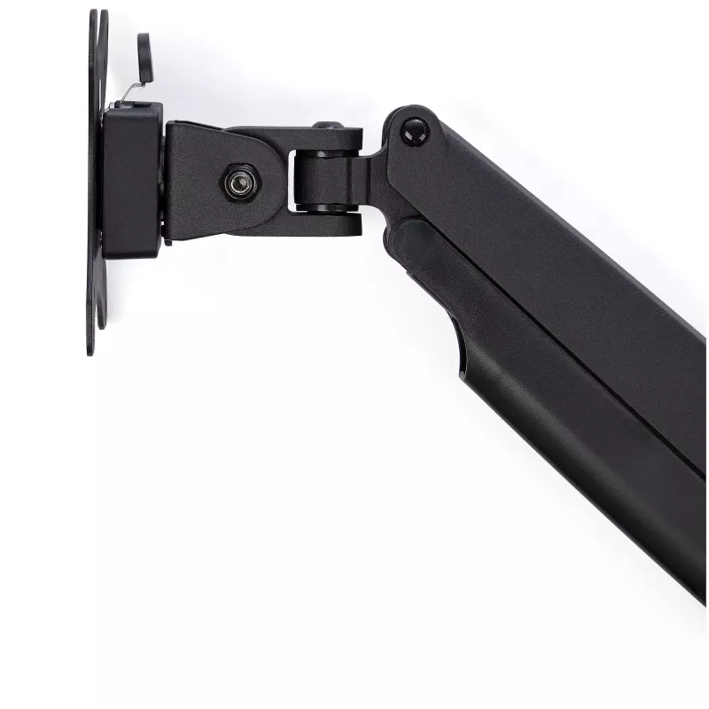 StarTech.com Tischmonitorarm – Robuster ergonomischer VESA-Monitorarm – Einzelner 9-kg-Bildschirm – Vollbeweglich, höhenverstellbar, gelenkig – Aluminium – C-Klemme/Durchführung – Schwarz