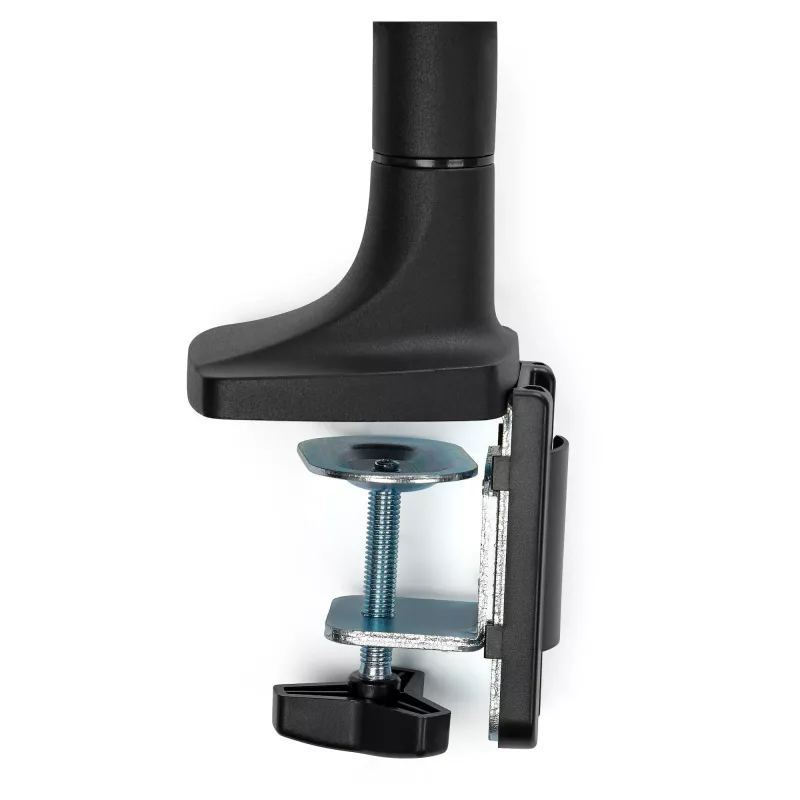 StarTech.com Tischmonitorarm – Robuster ergonomischer VESA-Monitorarm – Einzelner 9-kg-Bildschirm – Vollbeweglich, höhenverstellbar, gelenkig – Aluminium – C-Klemme/Durchführung – Schwarz