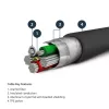 StarTech.com 6 Fuß (2 m) Robustes schwarzes USB-A-auf-Lightning-Kabel – Hochbelastbares, strapazierfähiges Aramidfaser-USB-Typ-A-auf-Lightning-Lade-/Sync-Netzkabel – Apple MFi-zertifiziert für iPad/iPhone 12