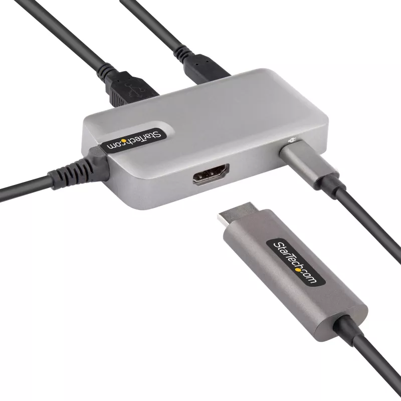 StarTech.com USB-C-Multiport-Adapter – USB-C auf 4K 60Hz HDMI 2.0, 100 W Power Delivery Durchgang – 3-Port 10 Gbit/s USB-Hub – Tragbare USB-Typ-C Mini-Dockingstation – 25 cm Kabel