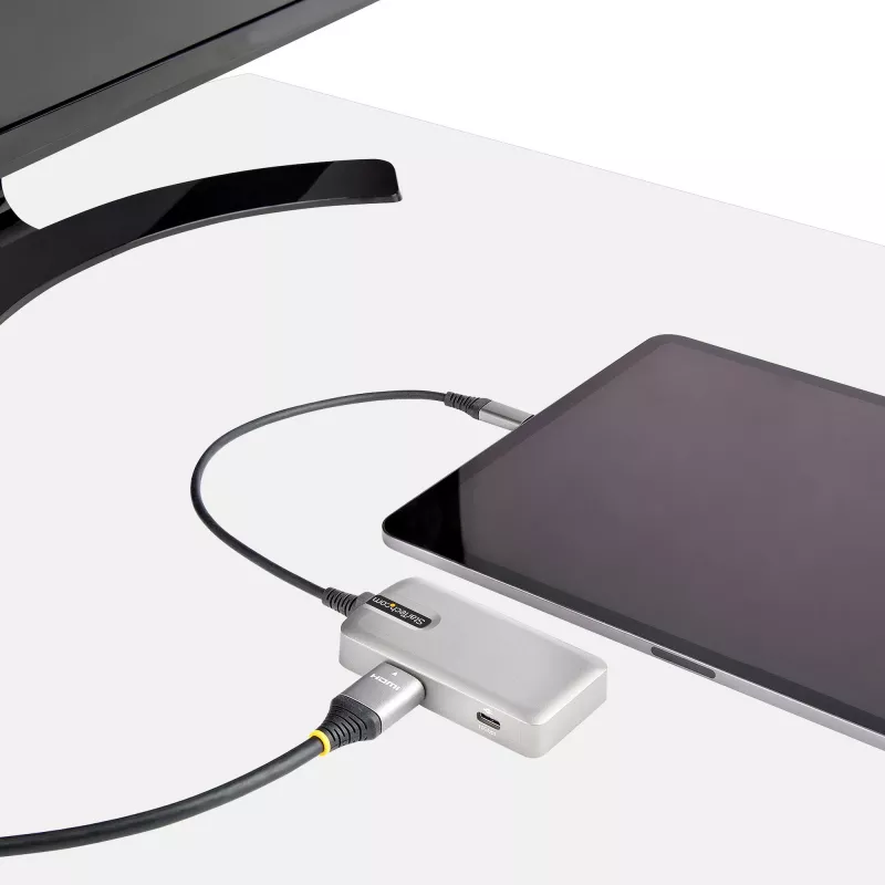 StarTech.com USB-C-Multiport-Adapter – USB-C auf 4K 60Hz HDMI 2.0, 100 W Power Delivery Durchgang – 3-Port 10 Gbit/s USB-Hub – Tragbare USB-Typ-C Mini-Dockingstation – 25 cm Kabel