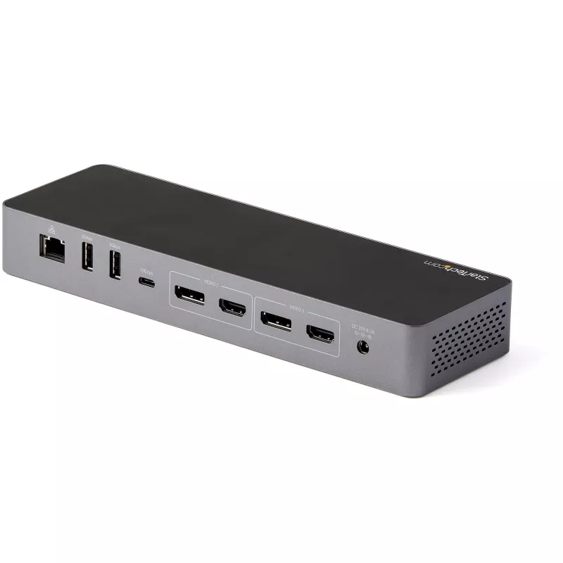 StarTech.com USB C Dockingstation für Macbook Pro/Air-M1/M2/M3/M4, Thunderbolt-kompatibel, HDMI/DisplayPort, Dual 4K 60Hz/Single 8K, USB Typ-C Laptop-Dock, 96W Power Delivery, USB 10Gbps