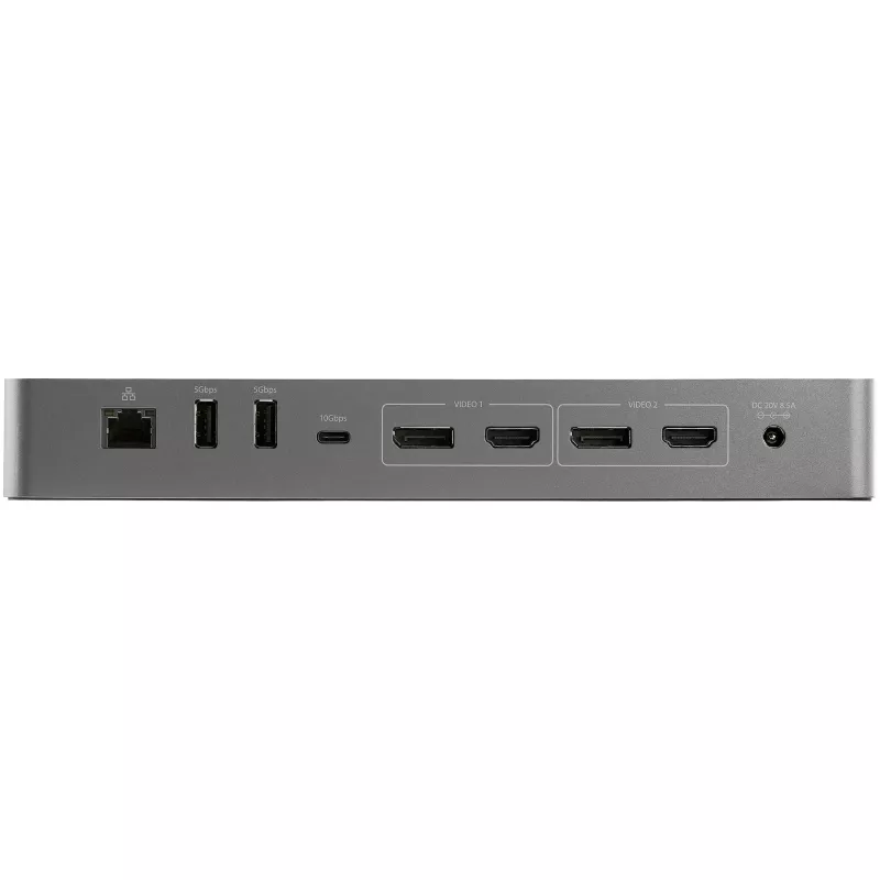 StarTech.com USB C Dockingstation für Macbook Pro/Air-M1/M2/M3/M4, Thunderbolt-kompatibel, HDMI/DisplayPort, Dual 4K 60Hz/Single 8K, USB Typ-C Laptop-Dock, 96W Power Delivery, USB 10Gbps